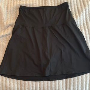 EUC High waisted Lands End swim skirt with wide waistband and longer skirt